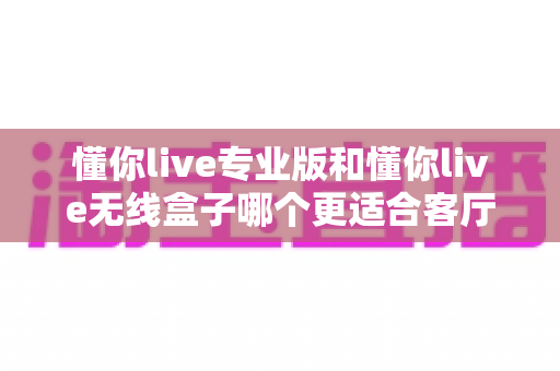 懂你live专业版和懂你live无线盒子哪个更适合客厅？家庭KTV设备深度对比与选购指南