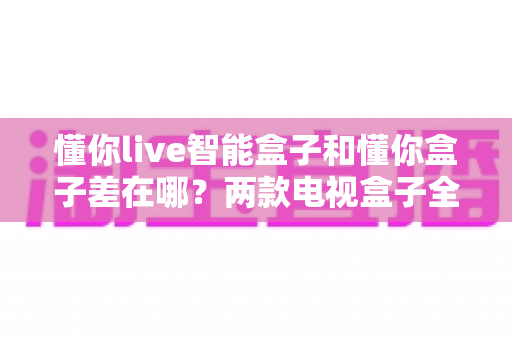 懂你live智能盒子和懂你盒子差在哪?两款电视盒子全面对比与选购指南 懂你live智能盒子和懂你盒子差在哪?两款电视盒子全面对比与选购指南