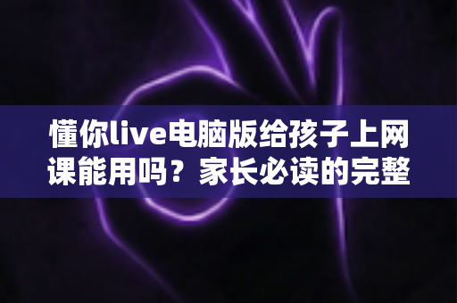 懂你live电脑版给孩子上网课能用吗？家长必读的完整使用指南与真实体验分析