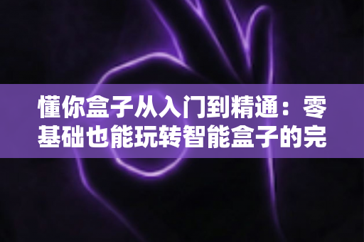 懂你盒子从入门到精通:零基础也能玩转智能盒子的完整实战指南 懂你盒子从入门到精通:零基础也能玩转智能盒子的完整实战指南