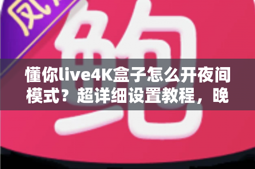 懂你live4K盒子怎么开夜间模式?超详细设置教程,晚上追剧护眼不刺眼 懂你live4K盒子怎么开夜间模式?超详细设置教程,晚上追剧护眼不刺眼