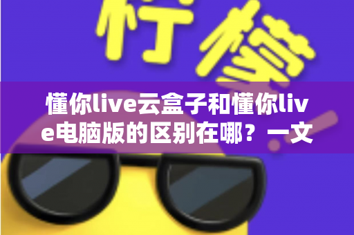 懂你live云盒子和懂你live电脑版的区别在哪？一文讲透两者核心差异与选购指南
