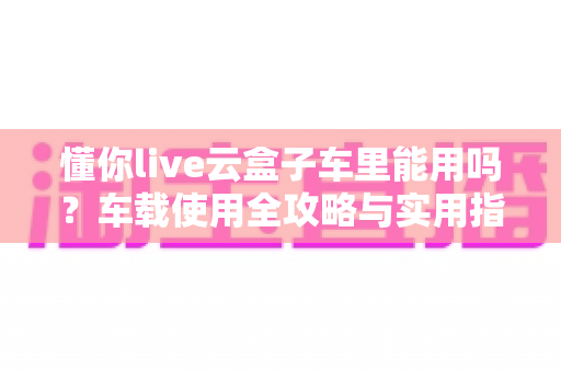 懂你live云盒子车里能用吗？车载使用全攻略与实用指南