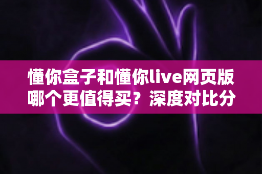 懂你盒子和懂你live网页版哪个更值得买？深度对比分析与选购全攻略