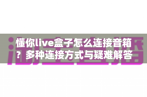 懂你live盒子怎么连接音箱?多种连接方式与疑难解答一文全掌握 懂你live盒子怎么连接音箱?多种连接方式与疑难解答一文全掌握