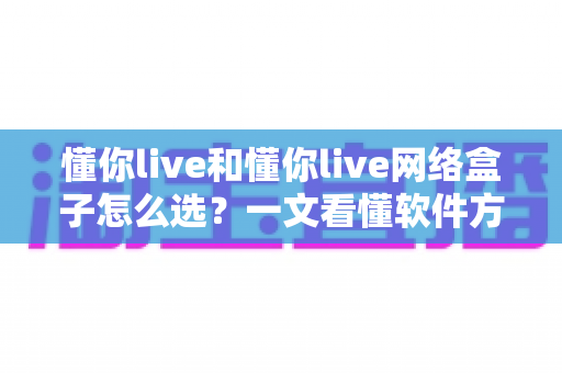 懂你live和懂你live网络盒子怎么选?一文看懂软件方案与硬件方案的区别、优劣势与选购攻略 懂你live和懂你live网络盒子怎么选?一文看懂软件方案与硬件方案的区别、优劣势与选购攻略