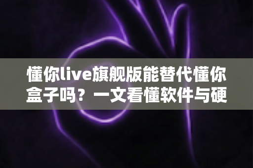 懂你live旗舰版能替代懂你盒子吗？一文看懂软件与硬件方案怎么选