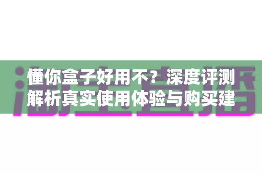 懂你盒子好用不?深度评测解析真实使用体验与购买建议 懂你盒子好用不?深度评测解析真实使用体验与购买建议