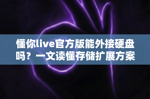 懂你live官方版能外接硬盘吗？一文读懂存储扩展方案与实用技巧